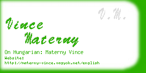 vince materny business card